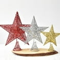 thumbnail image 4 of Yoyauz Christmas Tree Star Topper, Gold/Silver/Red Glittered Metal Christmas Glitter Star Ornament Treetop Decoration Fit for General Size Christmas Tree 6/8/10inch, 4 of 5