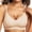 Beige, variant on Women's Seamless Wireless Push Up Bra - Jelly Strip Support, Nylon/Spandex, M-XXL Sizes, Sport/Everday