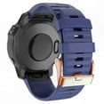 thumbnail image 2 of Rose Gold Striped Silicone QuickFit Band for 20mm Fitness Trackers, 2 of 3
