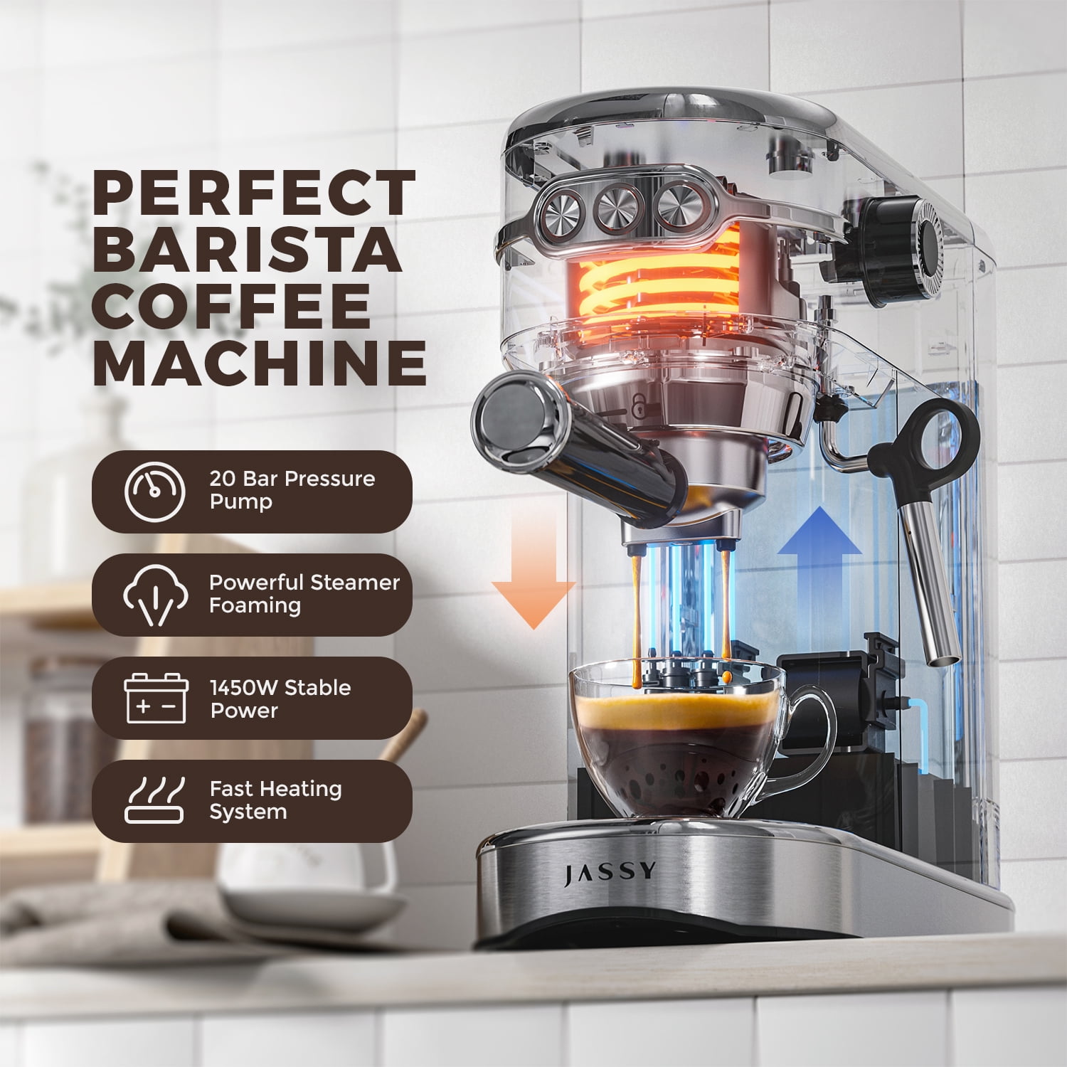 Mltifunctional Coffee Maker Semi-automatic Home Portable Americano Coffee  Machine Office Tea Machine Electric Espresso Utensils