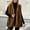 Brown, variant on Zedker Cardigans for Womens Faux Fur Vest Stand Collar Sleeveless Open Front Cardiga Coats,Plus Size Brown L