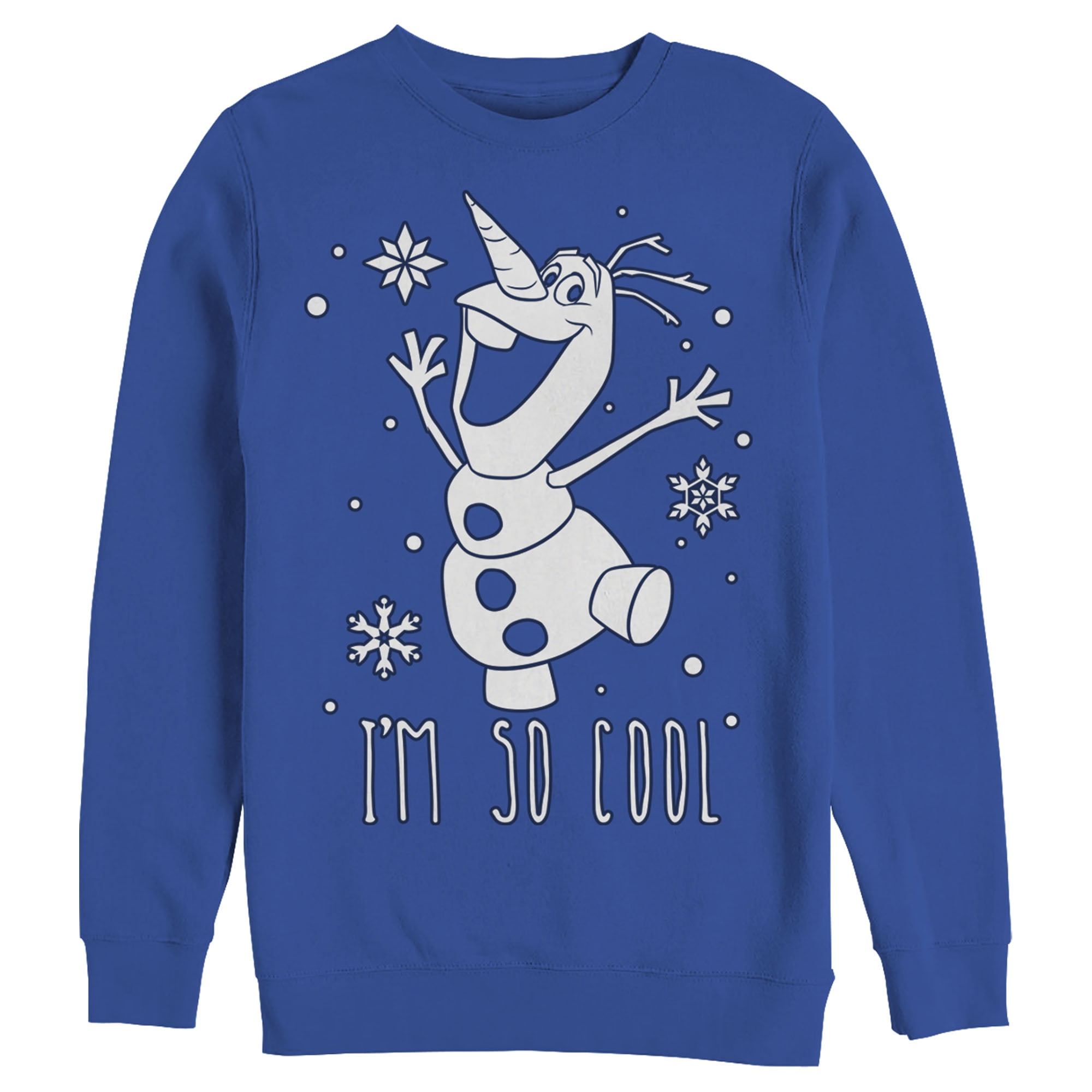 Onheil draad Toeschouwer Men's Frozen Olaf So Cool Sweatshirt Navy Blue Large - Walmart.com