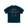 thumbnail image 2 of Emergency Services Skull Wings Undead EMS T-Shirt by , Navy Blue, 2 of 2