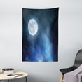 thumbnail image 1 of Moon Tapestry, Night Sky with Stars Full Moon Universe Space Heavenly Bodies Romantic Evening, Wall Hanging for Bedroom Living Room Dorm Decor, 40W X 60L Inches, Black Blue White, by Ambesonne, 1 of 2