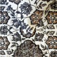 thumbnail image 2 of The HomeCentric King / Queen / Twin Grey, Blue & Brown Decorative Bed Runner Twin 53"x18" Bed Runner WITH One Pillow Cover, Quilted Bed Scarf on Velvet fabric - Golestan, 2 of 5