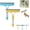 Blue+yellow, variant on 3 in 1 Window Cleaning Scraper, All-Purpose Spray Window Squeegee Cleaner Tool with Spray Bottle, Sponge Wipe, Silicone in One Cleaning Brush, for Car, Home, Kitchen Win Dow