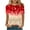 Red, variant on Fesfesfes Tshirts Shirts for Women Graphic Women's Fashionable Printed Round Neck Short Sleeved Casual T-shirt Top Short Sleeve T Shirts for Women L(US:8)