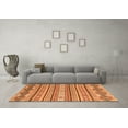 thumbnail image 3 of Ahgly Company Indoor Square Abstract Orange Modern Area Rugs, 7' Square, 3 of 4