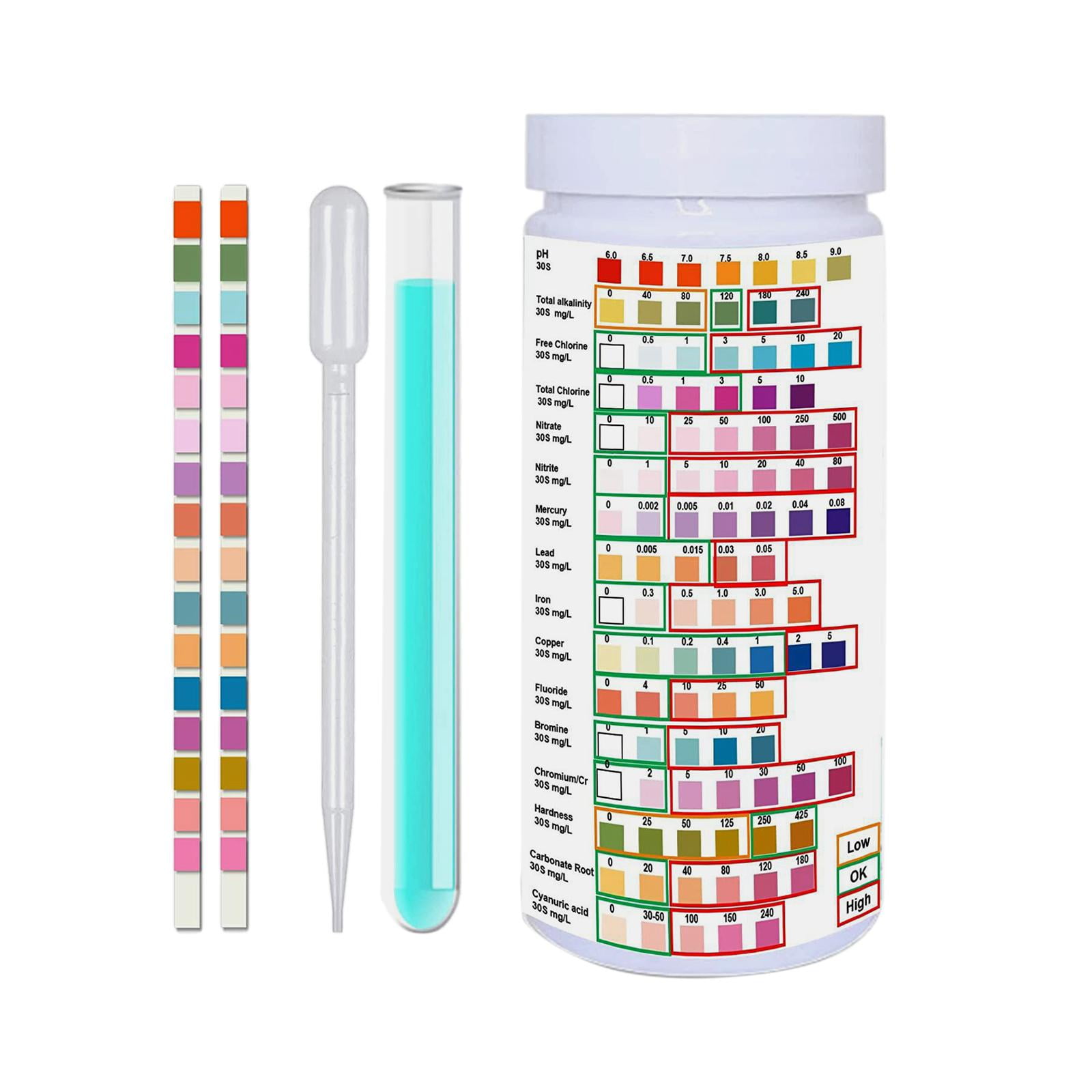 16 in 1 Water Testing Kits Drinking Water Quality Test for Aquarium Pond SPA 50pcs