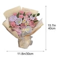 thumbnail image 3 of Rose Bouquet Kit, DIY Handmade Velvet Flower Gift for Girlfriend, Everlasting Craft Set with Materials Pack Create Lasting Home Decor, 3 of 6