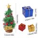 thumbnail image 3 of Mini árbol de Navidad con simulación de escena decorativa, regalo para árbol de Navidad, escena plegable y portátil, base de madera, diseño de 2 niveles, para dormitorio, materiales de alta, 3 of 9