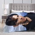 thumbnail image 4 of James Model Marsden Fleece Blanket Warm Fuzzy Soft Throw Blanket Comfy Reversible Microfiber Blankets All Seasons Suitable, 4 of 5