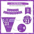 thumbnail image 6 of 21st Birthday Decorations for Girls, Purple and Sliver Balloons, Happy Birthday Triangle Garland & Banner, Number 21 foil Balloons, It's My Birthday Sash, 21st Birthday Party Supplies for Her, 6 of 7