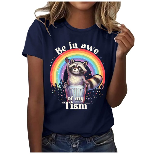 WEAIXIMIUNG T-Shirts Unis pour Femmes Pack T-Shirts Graphiques Vêtements d'Été Manches Courtes