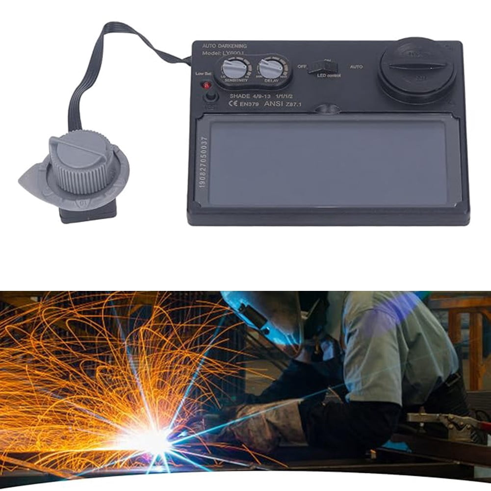 New solar car lens panel welding helmet protective shield equipped with LED ligh