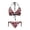 Hawaiian Hibiscus Floral Print, variant on Geometric Halter Triangle Bikini Set - Sexy Two-Piece Bathing Suit with Tie Sides for Beach & Pool Vacations