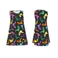 thumbnail image 7 of Naloa Colorful Lizards Print Women's Summer Spring Casual Beach Sundress,Vacation Sleeveless Tank Crewneck Loose Dresses, 7 of 7