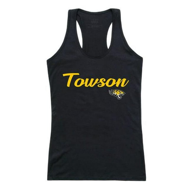 W Republic 557-153-BLK-04 Towson University Womens Script Tank Top, Black - Extra Large