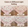 thumbnail image 7 of Design&I 8'x10' Washable Area Rug Sleek Flatweave Pet Friendly Pink Boho Vintage Scroll Border Delicate Blossoms Girly Bathroom for King Size Bedroom, Under Bed, 7 of 7