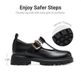 thumbnail image 2 of DREAM PAIRS Girls Mary Jane Shoes, Platform School Uniform Dress Shoes with Adjustable Buckle Strap, Chunky Sole T-Strap Casual Flats, 2 of 6