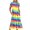 Multicolor-B, variant on Penkiiy Women's Summer Casual Short Sleeve Crewneck Tie-dyed Print Swing Dress Flowy Tiered Maxi Beach Dress with Pockets 2XL Multicolor