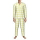 thumbnail image 3 of Fotbe Lemon Yellow Checkboard Pijama de Hombre con Estampado de Manga Larga, Conjunto de 2 Piezas, Ropa de Dormir Suave y Cómoda con Bolsillos-Large, 3 of 7