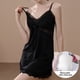 thumbnail image 4 of Camisón de encaje con escote en V para mujer, camisón sexy sin mangas para mujer, talla M-XL, 4 of 6