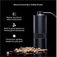 thumbnail image 2 of Series Aluminum Alloy Manual Conical Burr Mill Coffee Grinder with Adjustable Setting - Whole Bean Burr Coffee Grinder for Aeropress, Drip Coffee, Espresso, French Press, Turkish Brew, 2 of 5