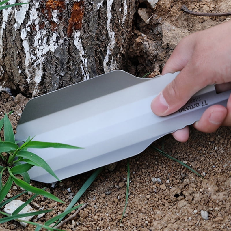 Pure Titanium Ultralight Backpacking Potty Trowel Outdoor Compact Poop