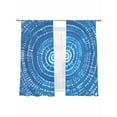 thumbnail image 2 of Blue Tie Dye Art Sheer Curtains 63 Inches Long 2 Panels Abstract Watercolor Dyeing Light Filtering Semi Sheer Window Curtains Drapes for Bedroom Living Room 52"x63", 2 of 7