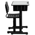 thumbnail image 2 of Bowery Hill Wood/Plastic Adjustable Height Classroom Desk in Black/Natural, 2 of 5