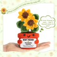 thumbnail image 3 of Adorno colgante LuoHere de ganchillo con forma de girasol, regalo de amistad, 13 x 7 x 7 cm, 3 of 7