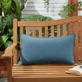 thumbnail image 2 of Set of 2 Denim Blue Sunbrella Rectangular Outdoor Pillow, 20-Inch, 2 of 2
