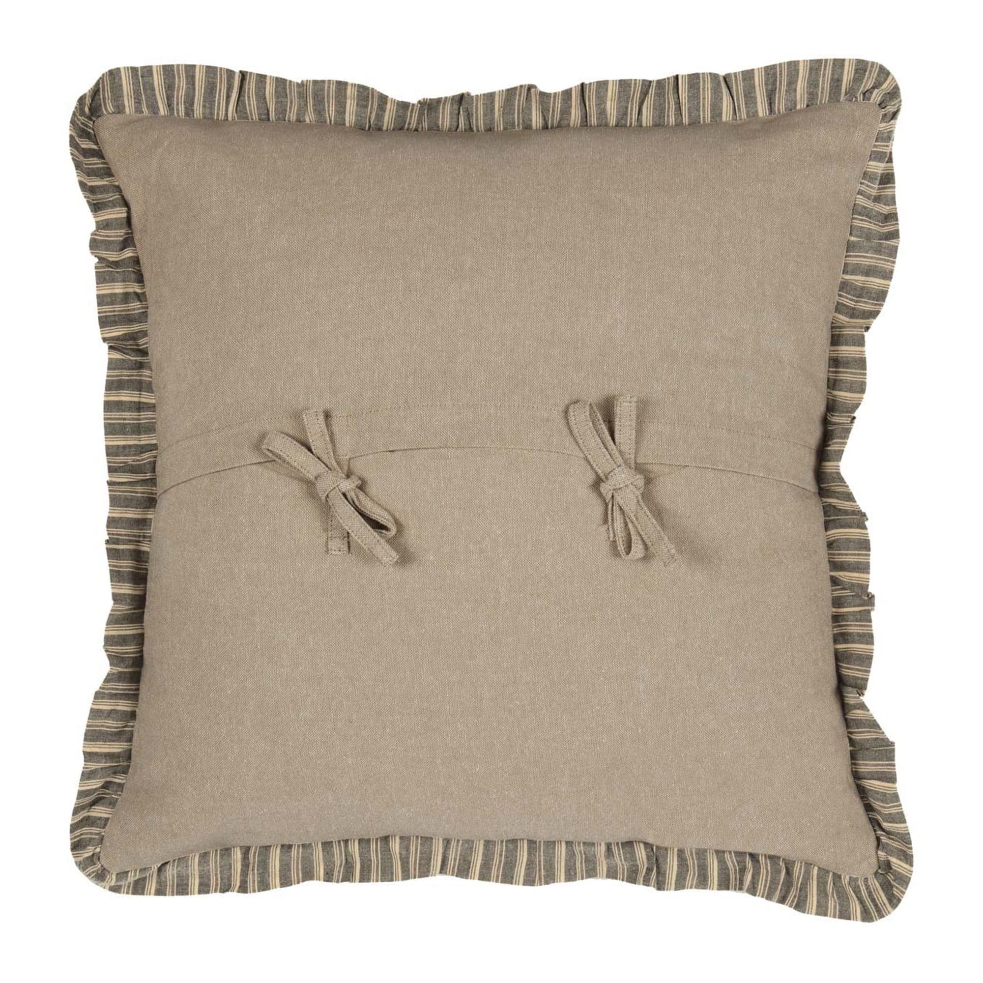 VHC Brands Sawyer Mill 18x18" Square Accent Throw Pillow, Windmill, Charcoal