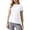 White, variant on Back Running Sportswear Training Breathable Fitness Top Yoga T Shirt Womens Compression Cold Gear Turtleneck Women Womens Shirt T Shirts for Woman for Women Dry Tee