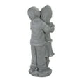 thumbnail image 4 of Northlight 19.5" Gray Boy Hugging Girl Outdoor Garden Statue, 4 of 5