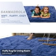 thumbnail image 2 of Sanmadrola Area Rug for Bedroom,6.5'X7.5',Fluffy Shag Rug for Living Room,Furry Carpet for Kids Room,Shaggy Throw Rug for Nursery Room,Fuzzy Plush Rug,Blue Carpet,Rectangle,Cute Room Decor for Baby, 2 of 7