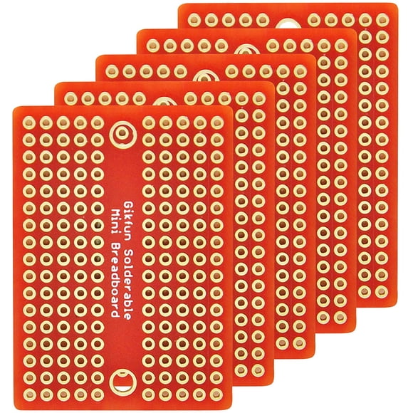 Gikfun Mini Solder-able Breadboard Gold Plated Finish Proto Board PCB for Arduino Electronic DIY (Pack of 5PCS) GK1009C