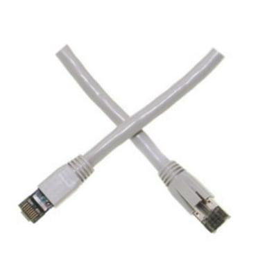 CableWholesale 13X8-52101 Cat8 Gray S/FTP Ethernet Patch Cable, Molded Boot, 40Gbps - 2000MHz, 4-Pair 24AWG Stranded pure copper, RJ45 Male, 1 foot