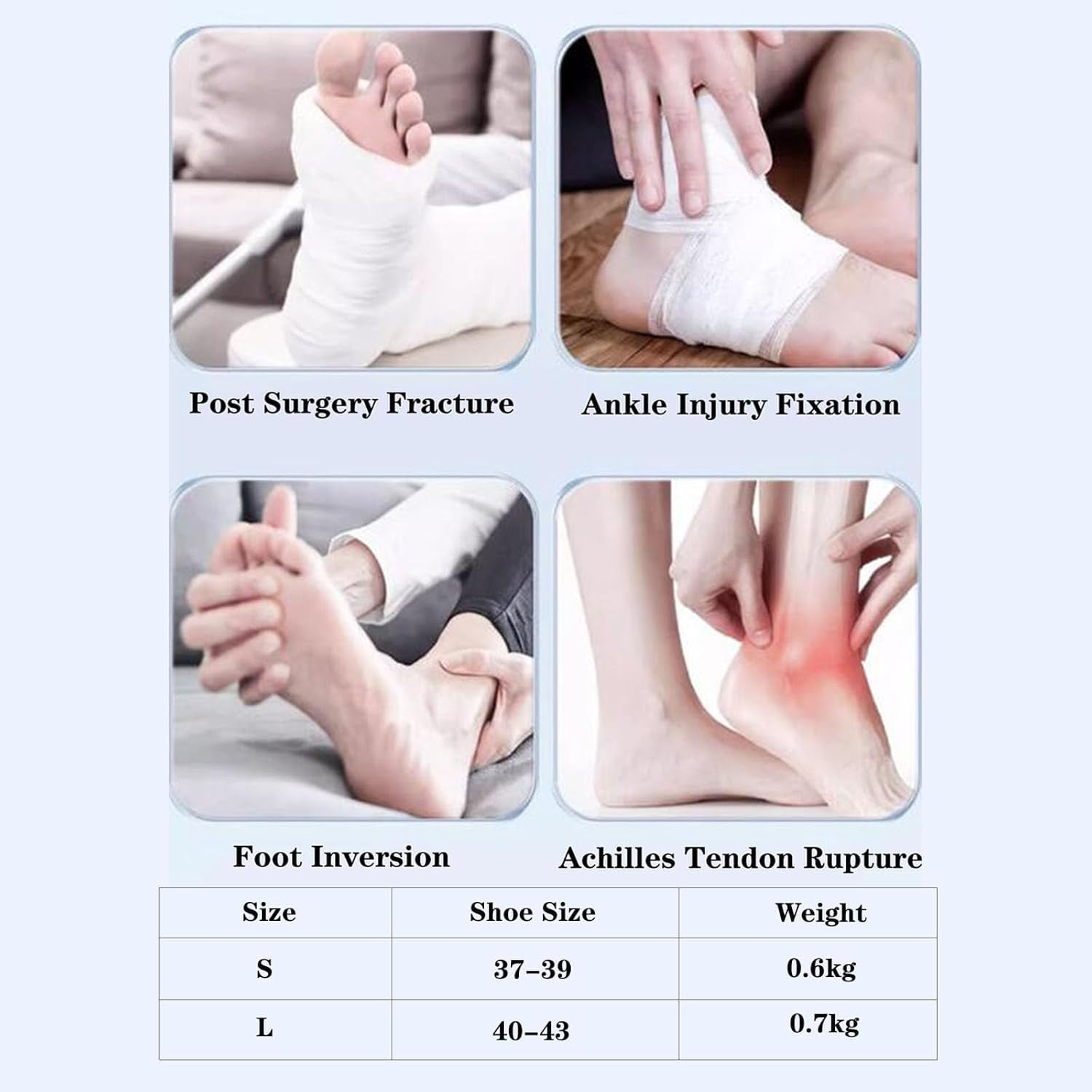 New Plantar Fasciitis Night Splint Ankle Support Brace Ankle Foot Drop AFO Brace Orthosis Splint for Ankle Foot Injuries Sprain Broken, Healing Fasciitis Support Achilles,B Left,S,A Right-L