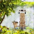 SNYNUXX Wild Bird Feeders for Outdoors Hanging 2 Pack Stainless Steel