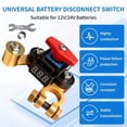 thumbnail image 2 of Battery Disconnect 12V/24V Digital Voltage Display Brass leakage High 360 Battery Conductivity Rotating Car, 2 of 8