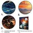 thumbnail image 3 of Designart "Sunset Colorful Orange Palm Trees Retreat III" Floral Wall Decor, 3 of 5
