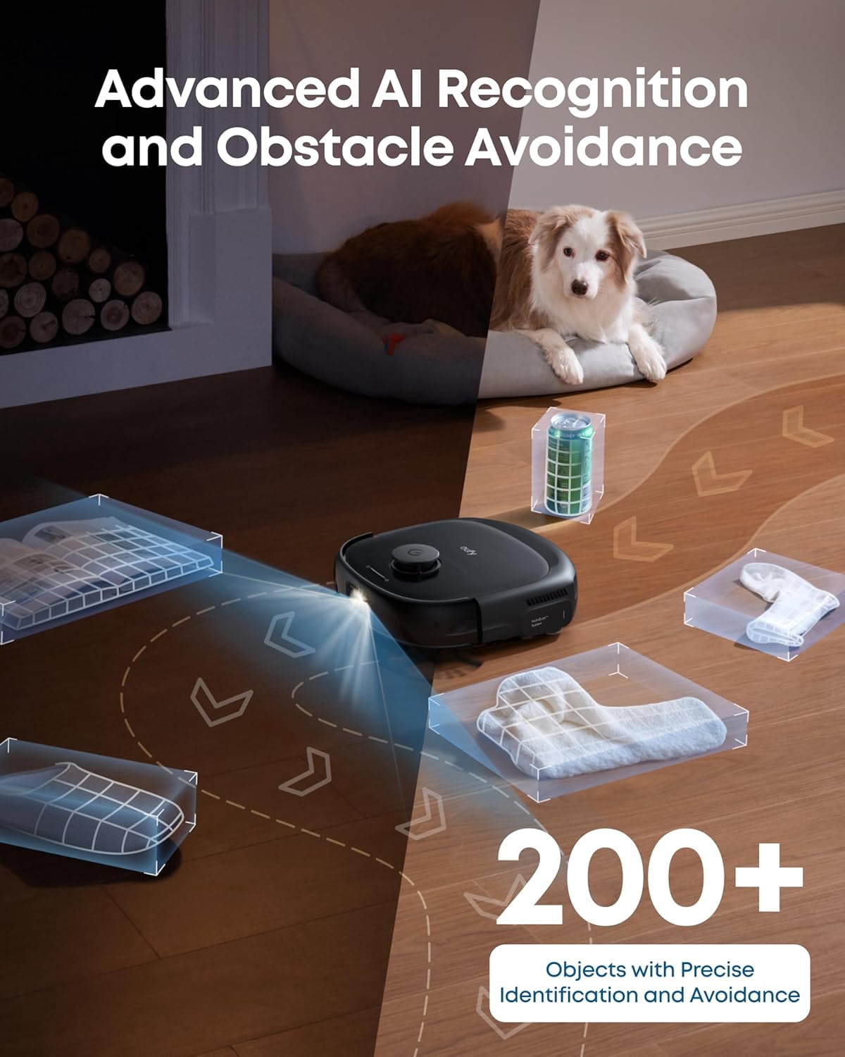 eufy All-in-One Robot Vacuum and Mop Combo E25, 20,000 Pa Suction,HydroJet Always-Clean Roller Mop, Edge-to-Corner Deep Cleaning, Zero-Tangle Design, AI Obstacle Avoidance