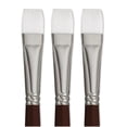 thumbnail image 1 of Brochas Sax Optimium White Taklon, mango corto y plano, 2,54 cm, 3P, 1 of 4