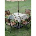 thumbnail image 3 of Outdoor Tablecloth with Umbrella Hole and Zipper, Green Blue Pumpkins Fall Square Table Cloth 54x54 Inch Waterproof Tablecloth, Thanksgiving Eucalyptus Leaves Vintage Picnic Table Cover for Patio, 3 of 7