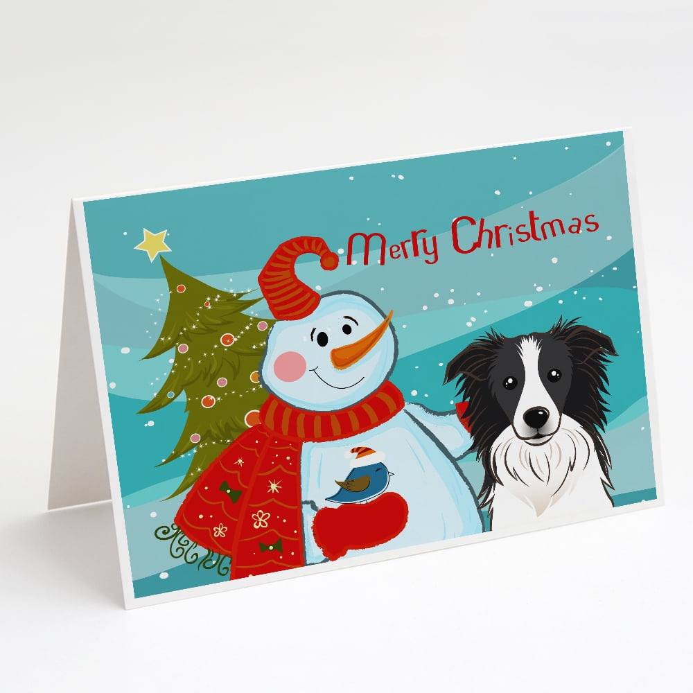 Border Collie Christmas Cards Set of 10 cards & 10 envelopes 