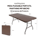 thumbnail image 4 of Mesa de Exterior de Uso Rudo Plegable tipo Portafolio Portátil de 1.8M de Largo (Ratán café), 4 of 6