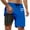 Blue, variant on Mens Swim Trunks With Compression Liner 2 In 1 Swimming Shorts With Compresssion Liner Inseam Board Shorts Bathing Suit With Pockets Quick Dry Bathing Suits