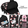 thumbnail image 4 of Sling Backpack,Black Christmas Santa Pattern Sling Bag with Water Bottle Holder,Waterproof Sling Bag for Men/Women with Headphone Jack for Hiking,Travel, 4 of 6